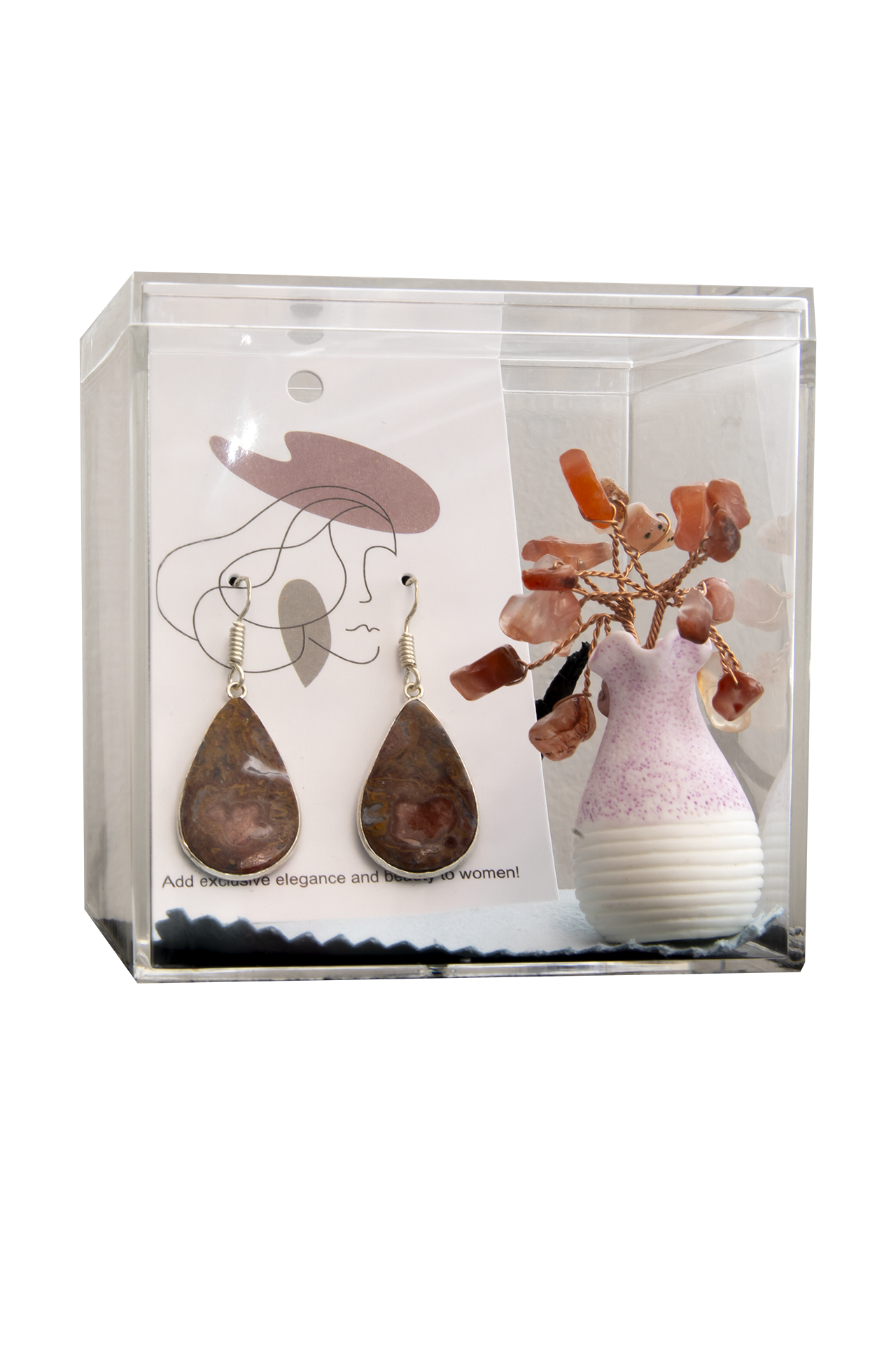 Tree of Life and Orange Earrings Box Set