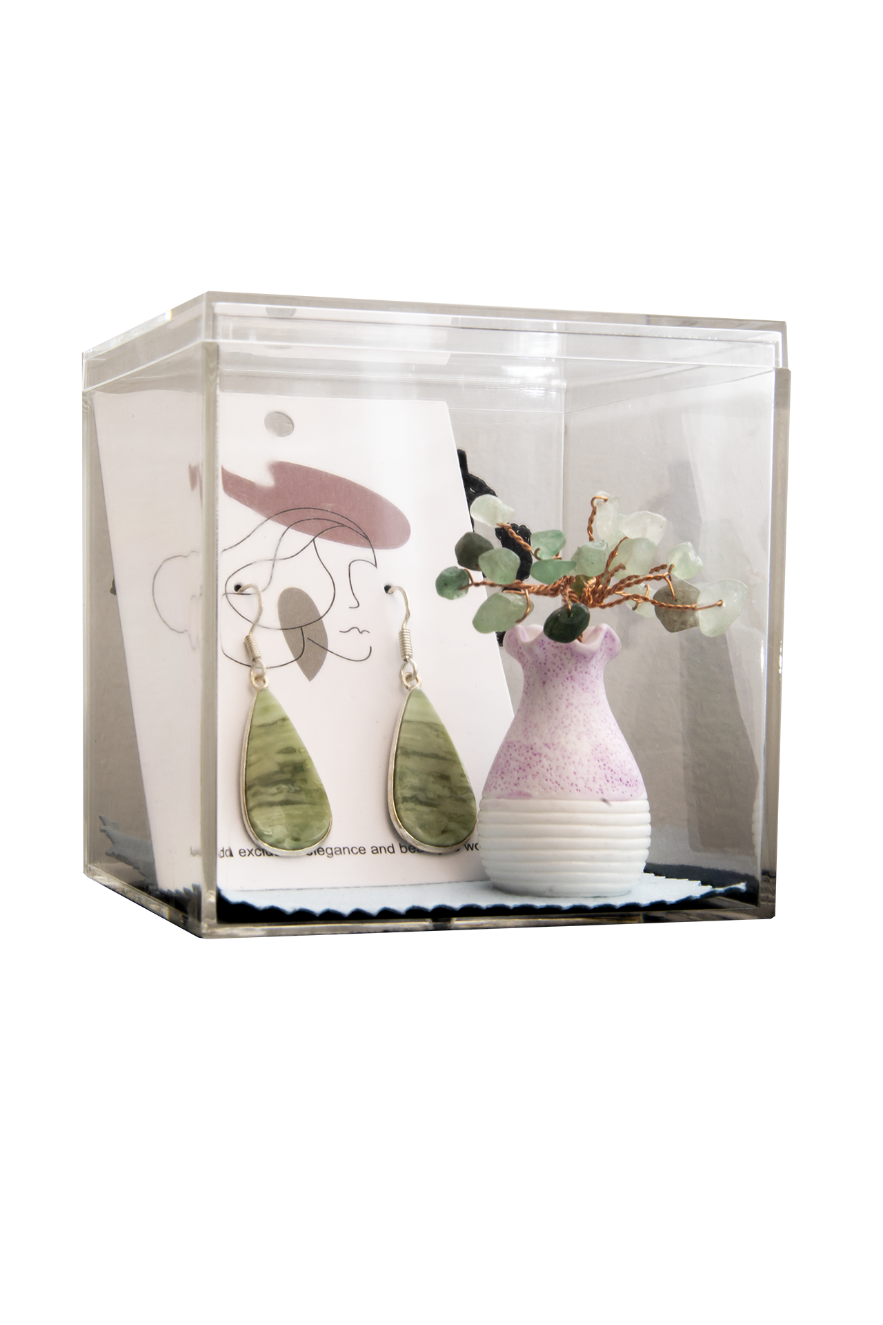 Tree of Life and Green Earrings Box Set
