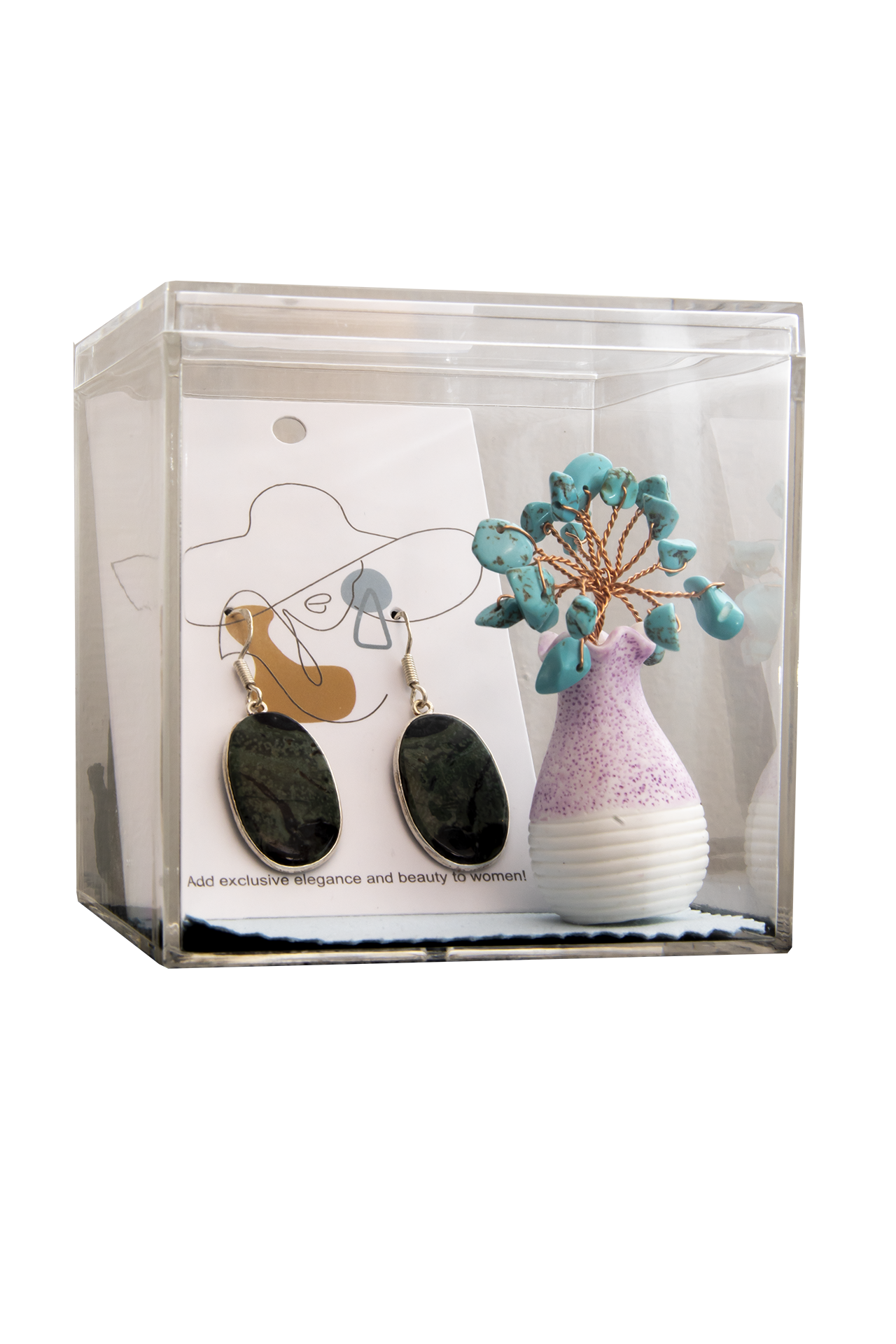 Tree of Life and Blue Earrings Box Set