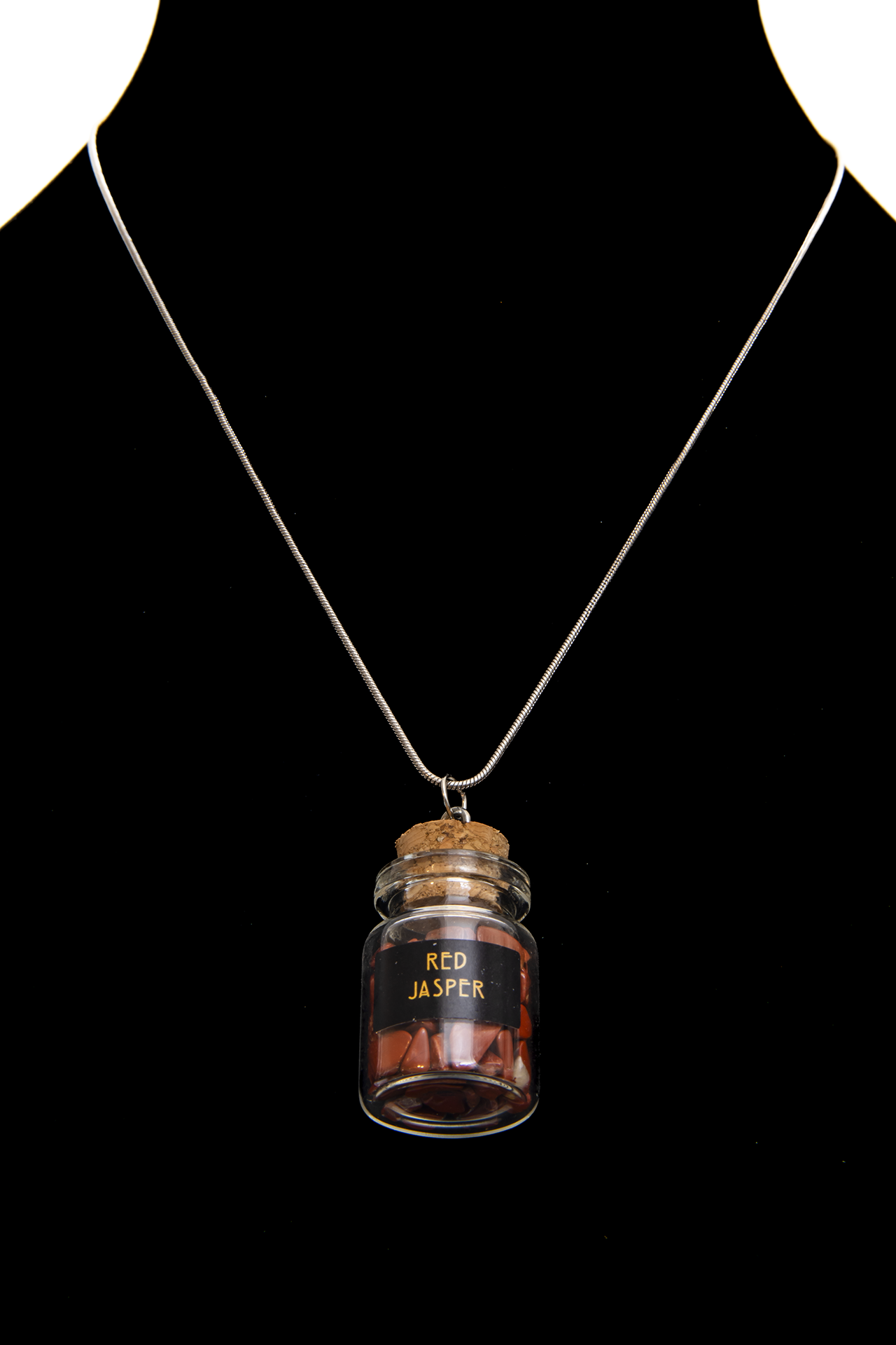 Red Jasper Pebbles Jar Necklace