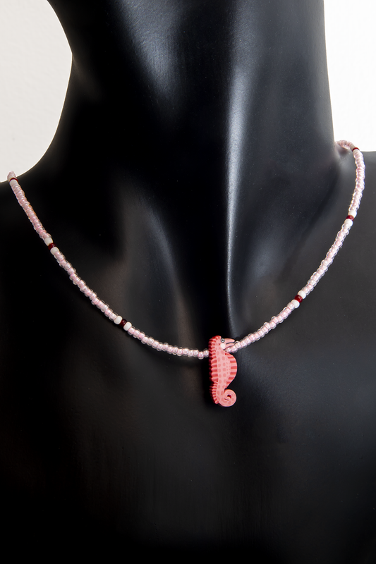 Red Seahorse Necklace