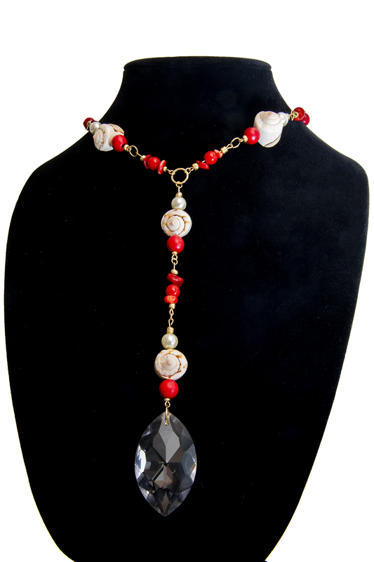 Shells Earrings and Necklace Set