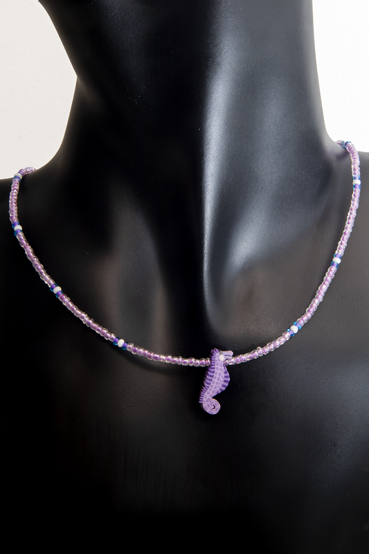 Purple Seahorse Necklace