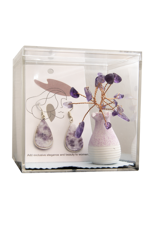 Tree of Life and Violet Earrings Box Set 2