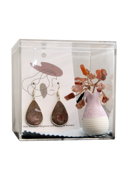 Tree of Life and Orange Earrings Box Set