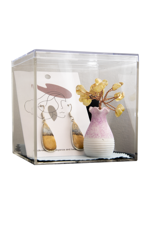 Tree of Life and Yellow Earrings Box Set