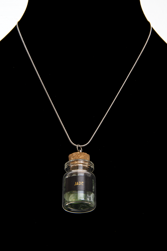 Jade Pebbles Jar Necklace