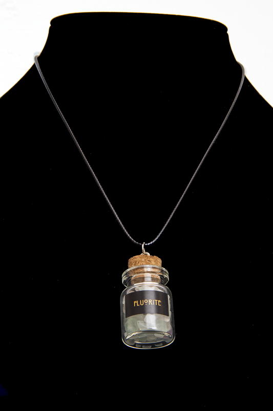 Fluorite Pebbles Jar Necklace