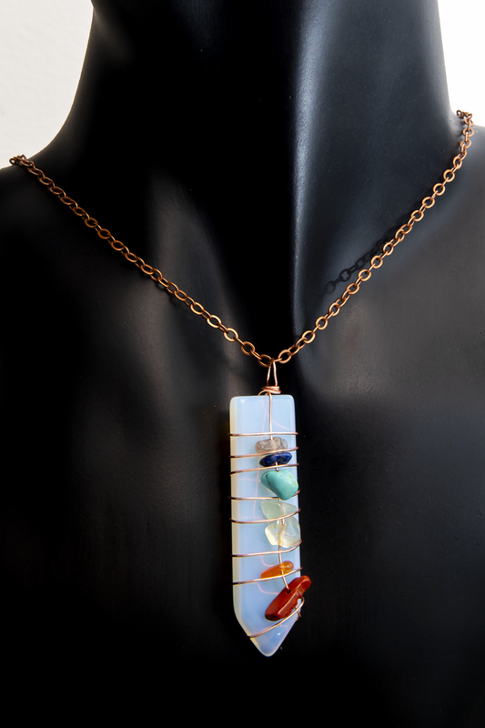 White Pendulum Necklace